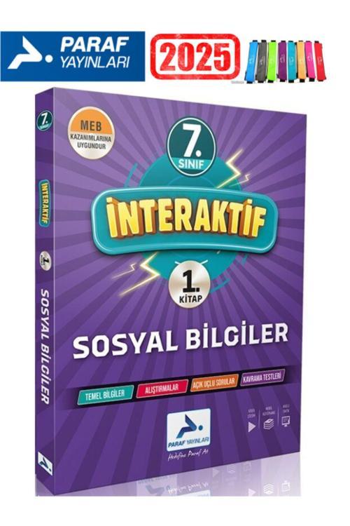 Paraf Yayınları 2025 7.Sınıf İnteraktif Sosyal Bilgiler Soru Bankası Seti+Kalemlik