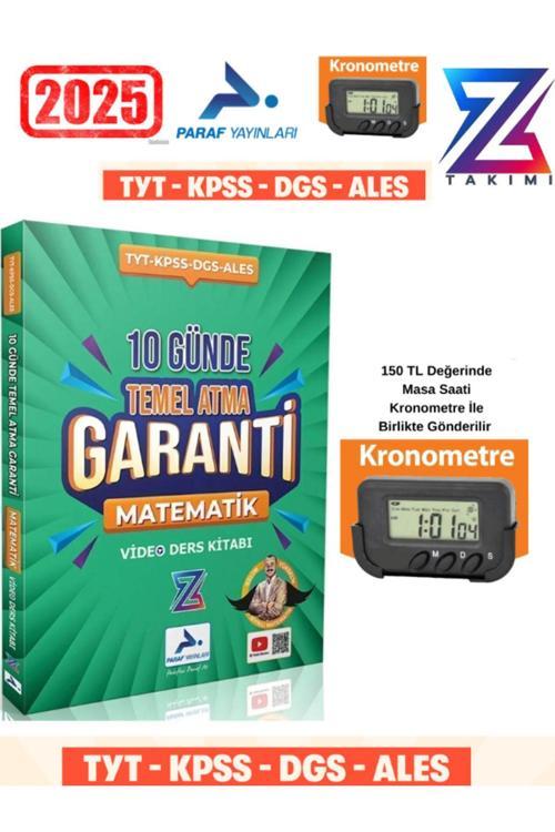 Paraf Yayın Z Takım Matematik 10 Günde Temel Atma Garanti Video Ders Kitabı+Kronometre