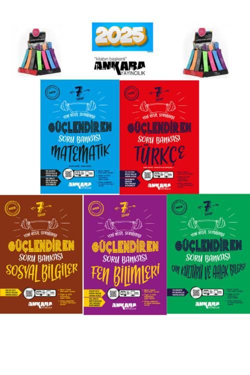 Ankara 7.Sınıf Mat-Fen-Türkçe-Sosyal-Din (5Kitap)Soru Bankası Seti+ Kalemlik