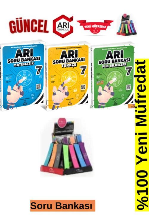Arı Yayınları Güncel 7.Sınıf Matematik-Türkçe-Fen Soru Bankası Seti+Kalemlik