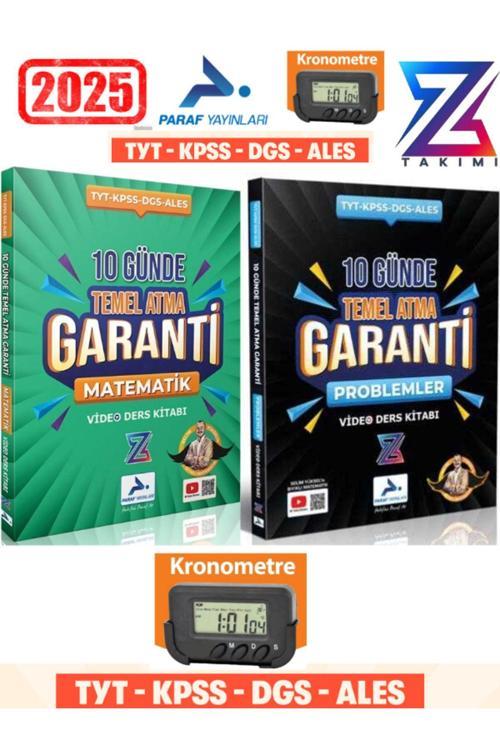Paraf Yayın Z Takım Matematik-Problem 10 Günde Temel Atma Garanti Video Ders Kitabı+Kronometre