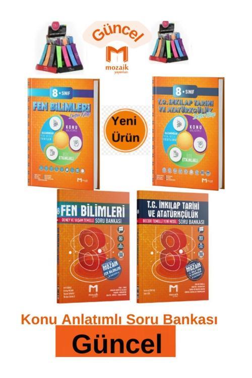 Mozaik 8.Sınıf Fen-İnk.Tarihi Konu Anlatım Etkinlikli Defter Kitap-Soru Bankası Seti+Kalemlik