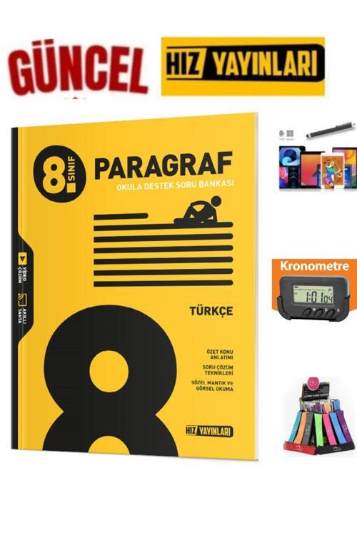 Hız 8.Sınıf Paragraf  Video Çözümlü Soru Bankası+Kronometre+Kalemlik+Kalem