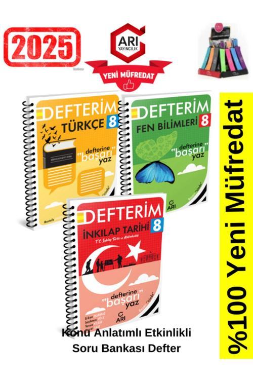 Arı Yayınları 2025 8.Sınıf Türkçe-Fen-İnk.Tarihi Konu Anlatımlı Etkinlik Soru Bankası+Kalemlik