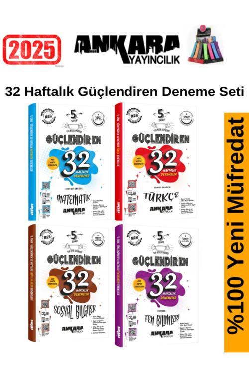 Ankara 5.Sınıf Güçlendiren Matematik-Türkçe-Fen-Sosyal 32 Haftalık Deneme Seti+Kalemlik