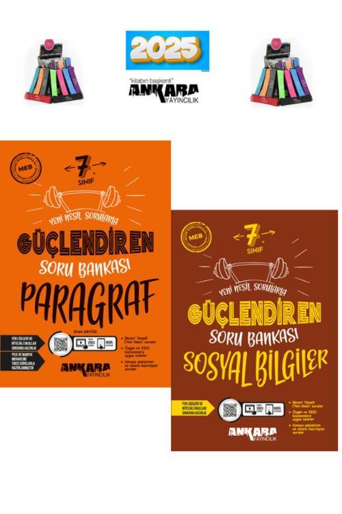 Ankara 7.Sınıf Paragraf-Sosyal Soru Bankası Seti+ Cambridge Kalemlik
