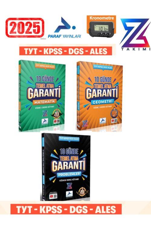 Paraf Yayın Z Takım Matematik-Goemetri-Problem 10 Günde Temel Atma Garanti Video Ders+Kronometre
