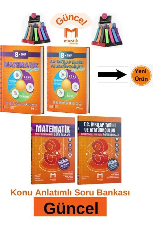 Mozaik 8.Sınıf Matematik-İnk.Tarihi Konu Anlatım Etkinlikli Defter Kitap-Soru Bankası Seti+Kalemlik