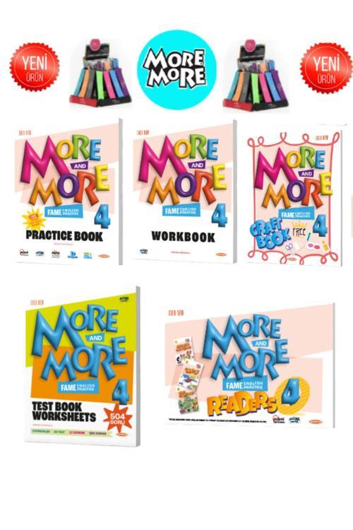 More&more 4 Practice Book Set(PRATİCEBOOK-SKİLLS BOOK-DICTIONARY-READERS-TESTBOOK)+KALEMLİK