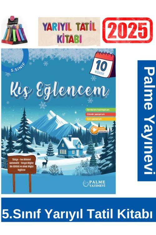 2025 PALME 5.SINIF TEK 1.DÖNEM TÜM DERSLER YARIYIL ETKİNLİKLİ TATİL EĞLENCEM KİTABI+KALEMLİK
