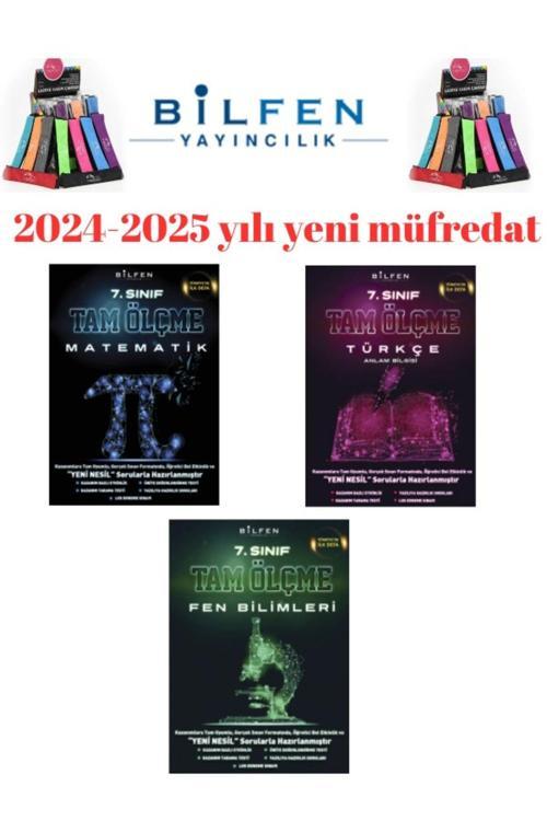 Güncel 7.Sınıf Tam Ölçme Matematik-Türkçe-Fen Soru Bankası Seti+Kalemlik
