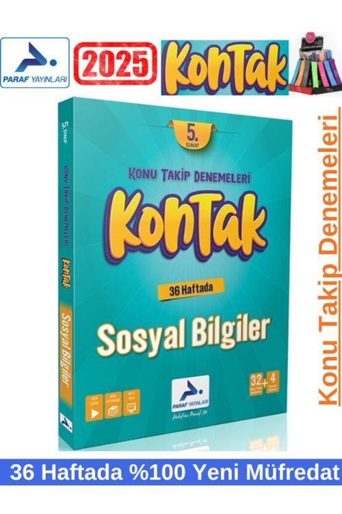 Paraf yayınları 2025 Kontak Sosyal Kontak Deneme Seti+Kalemlik(36 Hafta)