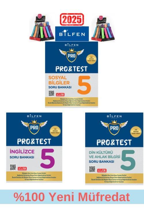 Güncel Protest 5.Sınıf %100 Yeni Müfredat Sosyal-İngilizce-Din Soru Bankası Seti+Kalemlik