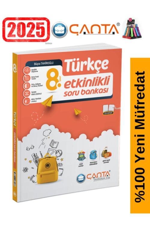 Çanta Yayınları 8.Sınıf Türkçe Video Çözümlü Etkinlikli Soru Bankası+Kalemlik