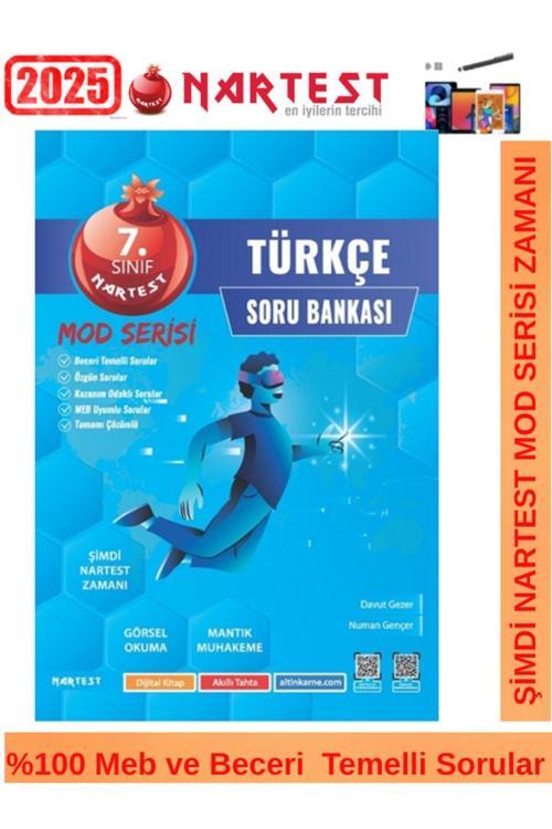 Nartest 2025 7.Sınıf Mod Serisi Türkçe Video Çözümlü Soru Bankası+Android Kalem