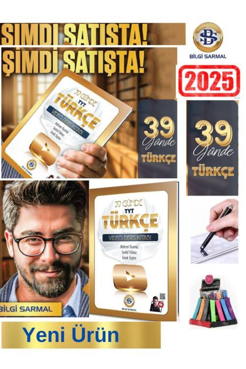2025 TYT Türkçe 39 Günde Video Ders Kitabı(Yeni Ürün)+Android Kalem+Kalemlik