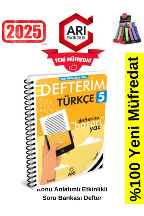 Arı Yayınları 2025 5.Sınıf Türkçemino Türkçe Konu Anlatımlı Etkinlik Defter+Kalemlik
