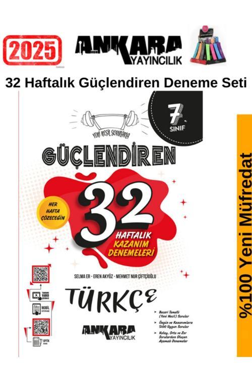 Ankara 7.Sınıf Güçlendiren Türkçe 32 Hafta Video Çözümlü Deneme Seti+Kalemlik