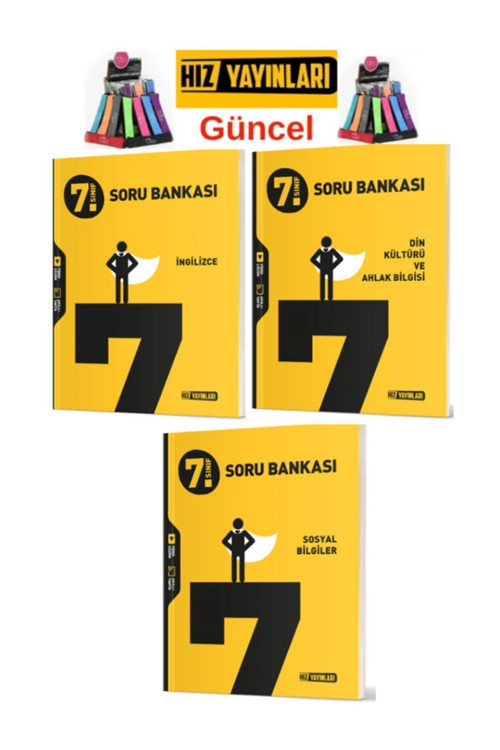 7.Sınıf Yeni Müfredat İngilizce-Din-Sosyal- Soru Bankası Seti+Kalemlik