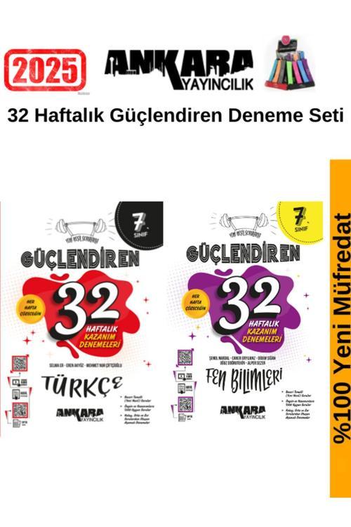 Ankara 7.Sınıf Güçlendiren Türkçe-Fen 32 Hafta Deneme Seti+Kalemlik