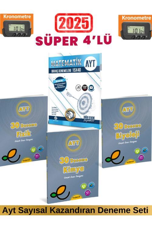 2025 Ayt Matematik 15x40 Deneme+Endemik Ayt 2025 Fizik 30+Kimya30+Biyoloji30 Deneme