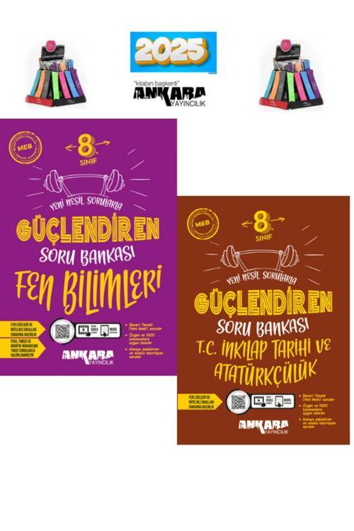 Güncel 8.Sınıf Lgs Hazırlık Güçlendiren Fen-Ink.Tarihi  Soru Bankası Seti(2Kitap)+Kalemlik