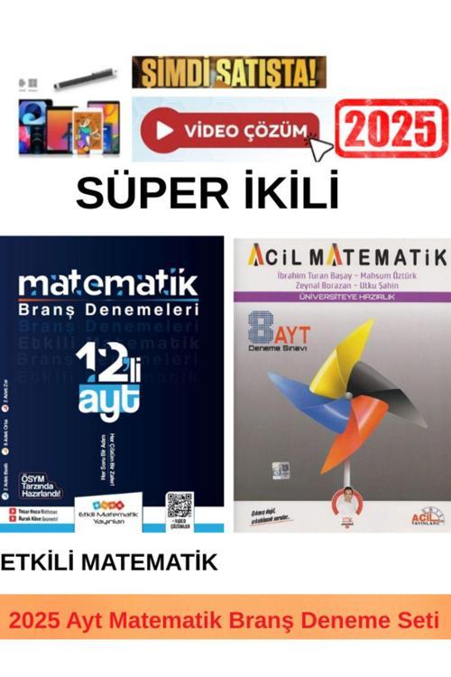 Etkili Matematik Ayt Matematik 12 Deneme+Acil Ayt Matematik 8 Deneme+Android Kalem