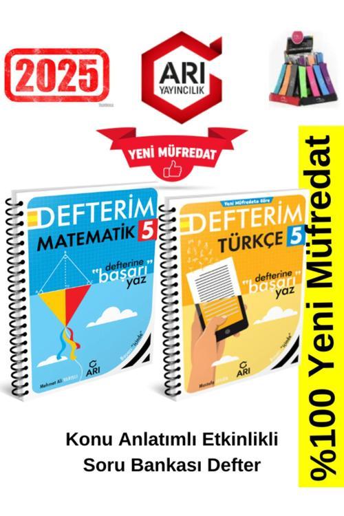 Arı Yayınları 2025 5.Sınıf Matematik-Türkçe Konu Anlatımlı Etkinlik Defter+Kalemlik