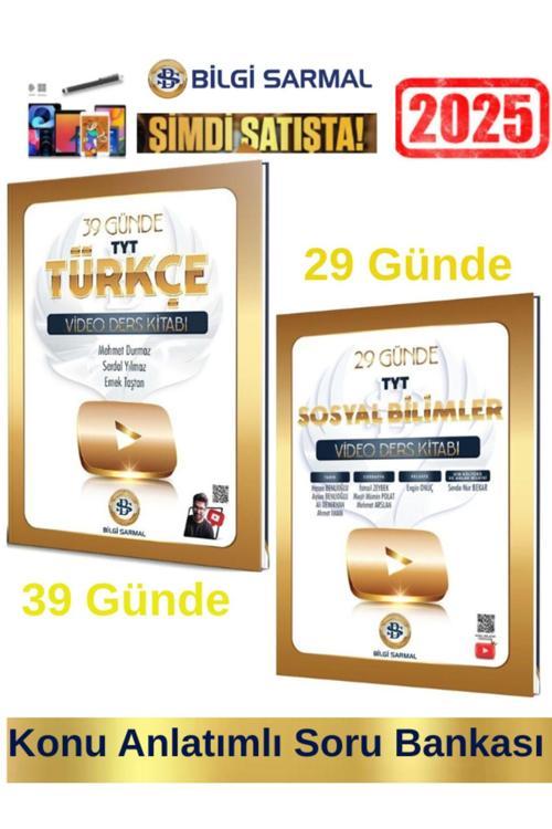 Bilgi Sarmal Yayınları 2025 39 Günde Tyt Türkçe+29 Günde Tyt Sosyal Bilimler Video Ders Kitabı+Android Kalem