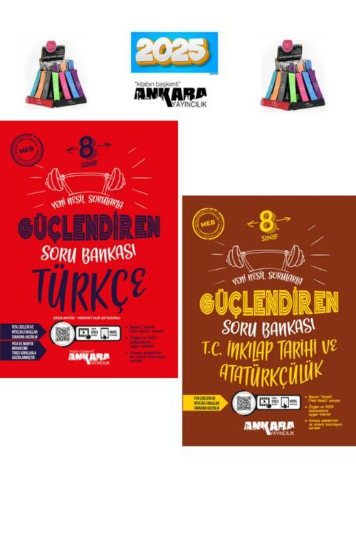 Güncel 8.Sınıf Lgs Hazırlık Güçlendiren Türkçe-Ink.Tarihi Soru Bankası Seti(2Kitap)+Kalemlik