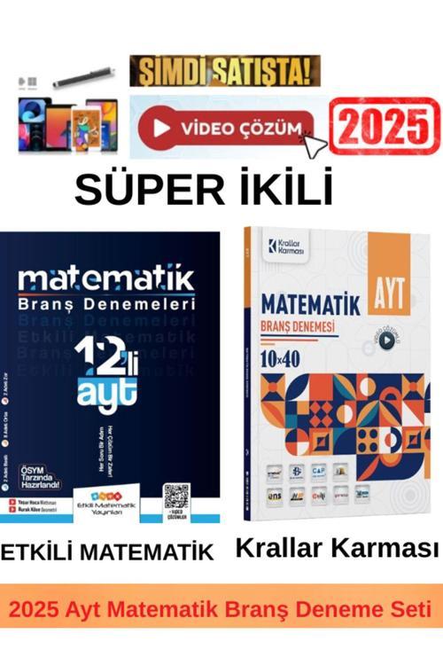 Etkili Matematik Ayt Matematik 12 Deneme+Kralllar Karması Ayt Matematik 10x40 Deneme+ Kalem