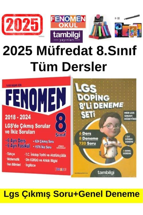 2025 Lgs 8.Sınıf Çıkmışveİkiz Soruları Set+Tam Bilgi Lgs Doping 8 li Deneme Seti+Kalem+Kalemlik