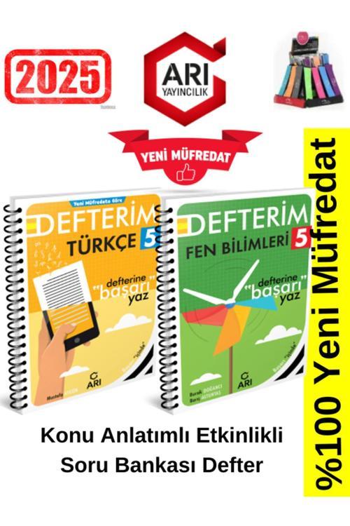 Arı Yayınları 2025 5.Sınıf Türkçe-Fen Konu Anlatımlı Etkinlik Defter+Kalemlik