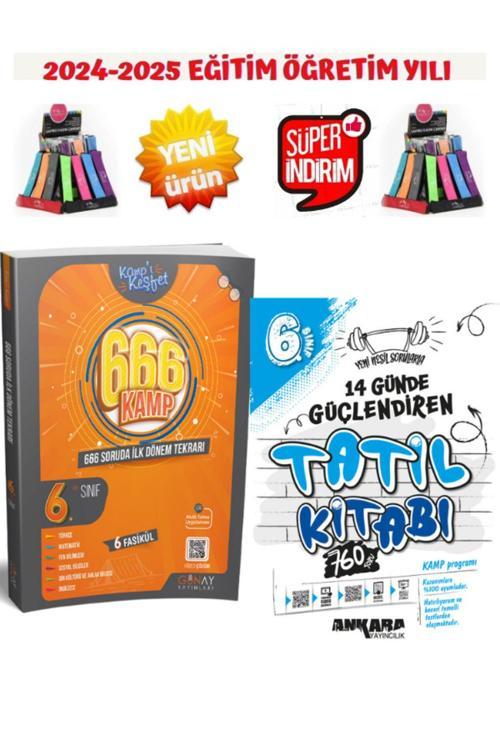 2025 Günay 6.Sınıf Tüm Dersler 1.Dönem 666 Soru+Ankara 2025 6.Sınıf Güçlendiren Tatil +Kalemlik