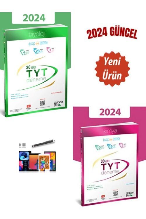 345 Güncel Müfredat Tyt Biyoloji30-Kimya30 Adet Toplam 60Adet Video Çöz. Deneme Sınavı Seti+Kalem