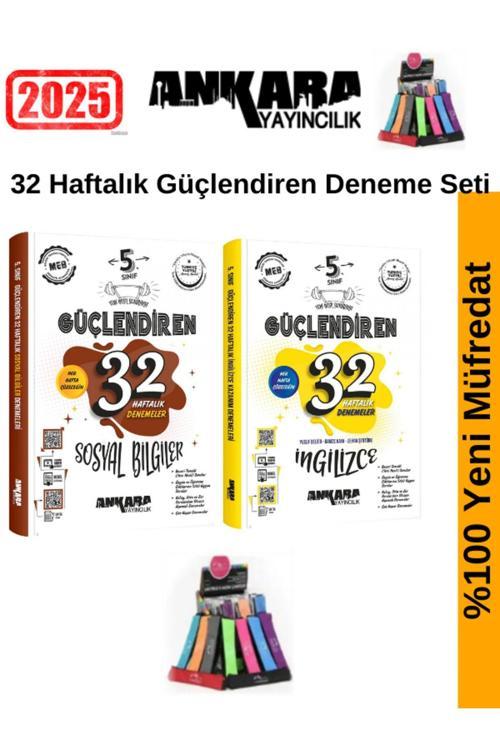 Ankara 5.Sınıf Güçlendiren Sosyal-İngilzce 32 Haftalık Deneme Seti+Kalemlik