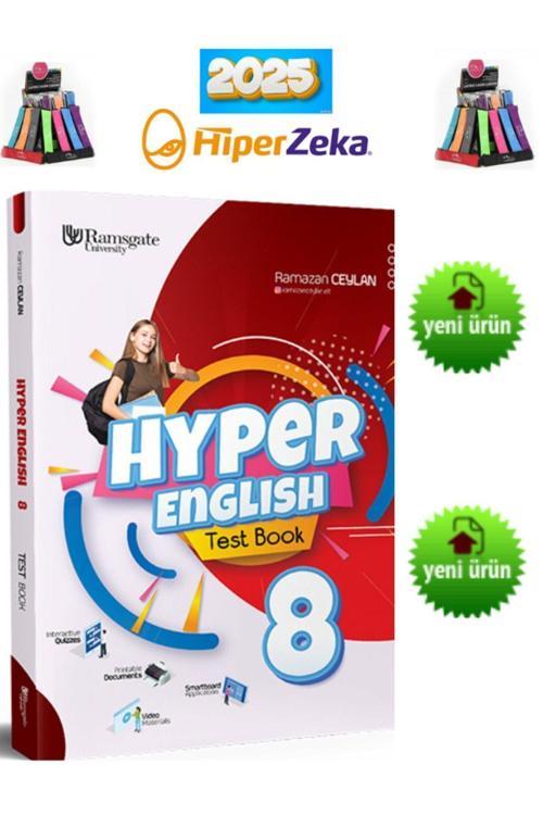 2025 Güncel 8.Sınıf Hyper English Test Book(Ramsgate Yayın)Test Kitabı(YeniÜrün)+Kalemlik