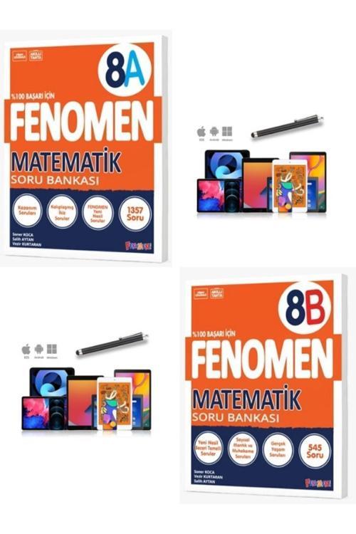 2025 Kurmay 8.sınıf Matematik-8a-8b (1057 SORU)soru Bankası Seti Dokunmatik Kalem