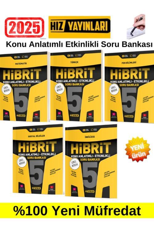 2025 5.Sınıf Hibrit Mat-Türkçe-Fen-Sosyal-İngilizce Konu Anlatımlı Etkinlikli SoruBankası+Kalem