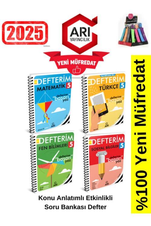 Arı Yayınları 2025 5.Sınıf Tüm Dersler (4 Kitap)Konu Anlatımlı Etkinlik Defter+Kalemlik