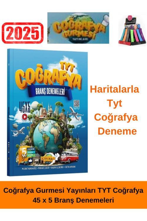 Coğrafya Gurmesi Yayınları TYT Coğrafya 45 x 5 Branş Denemeleri+Kalemlik(Yeni Ürün)