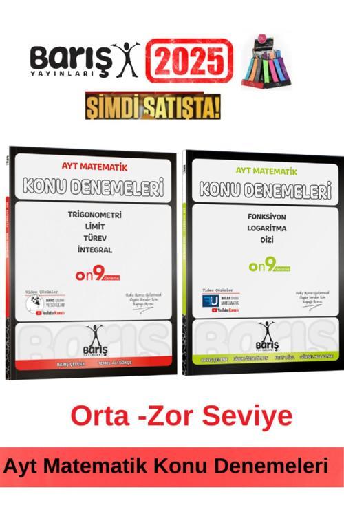 Barış  Ayt Matematik Konu Denemeleri Seti(2 Kitap)+Kalemlik