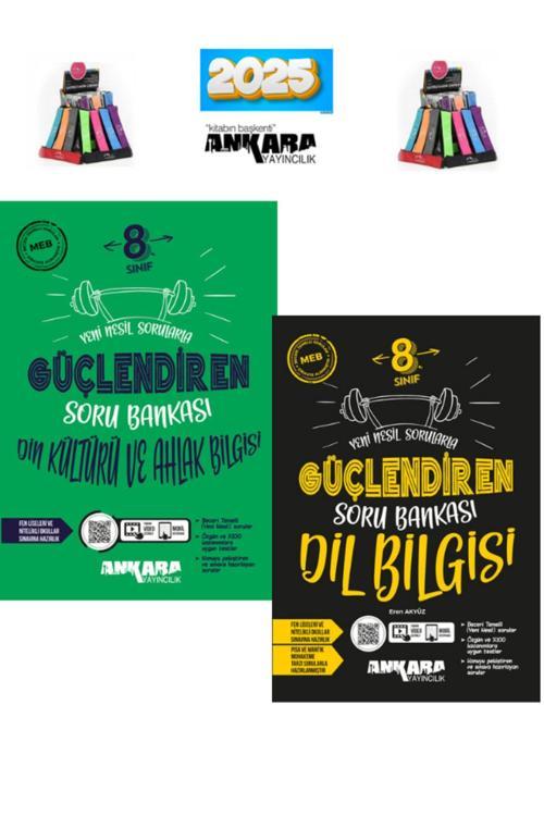 Güncel 8.Sınıf Lgs Hazırlık Güçlendiren Din-Dilbilgisi Soru Bankası Seti(2Kitap)+Kalemlik