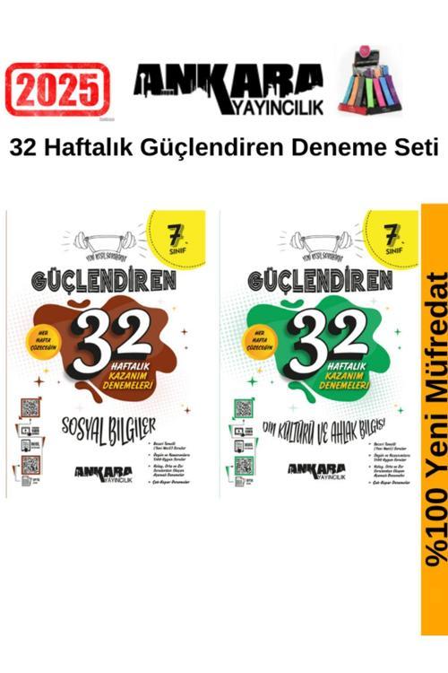 Ankara 7.Sınıf Güçlendiren Sosyal-Din 32 Hafta Deneme Seti+Kalemlik