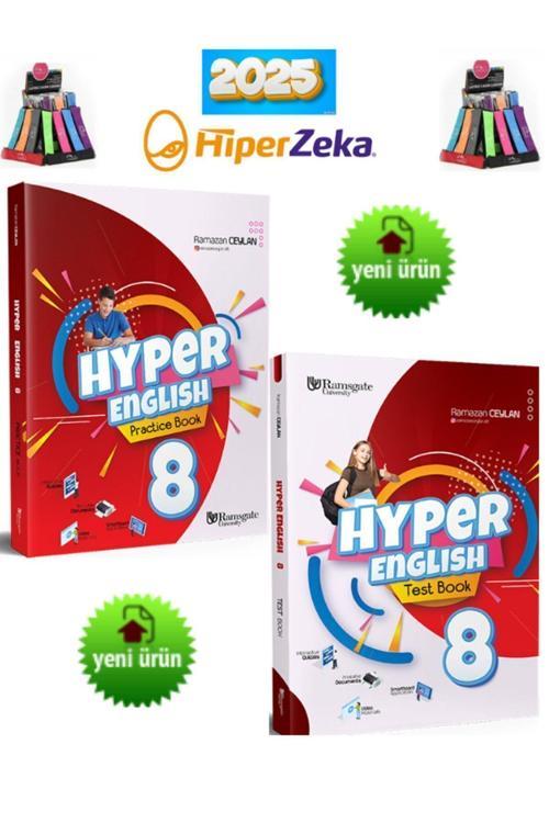 2025 Güncel 8.Sınıf Hyper English Test Book+Practice Book (Quizzes & Dictionary)(YeniÜrün)+Kalemlik