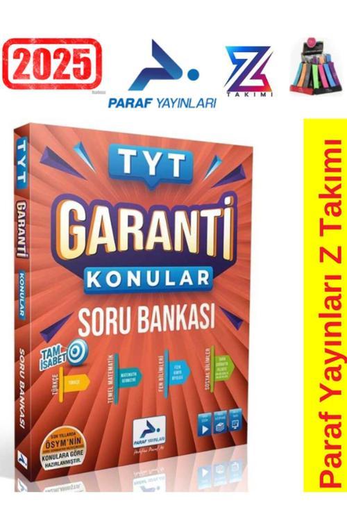 2025 Paraf Yayınları Paraf Z Takımı Tyt Garanti Konular Soru Bankası+Kalemlik