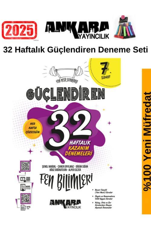 Ankara 7.Sınıf Güçlendiren Fen 32 Hafta Video Çözümlü Deneme Seti+Kalemlik