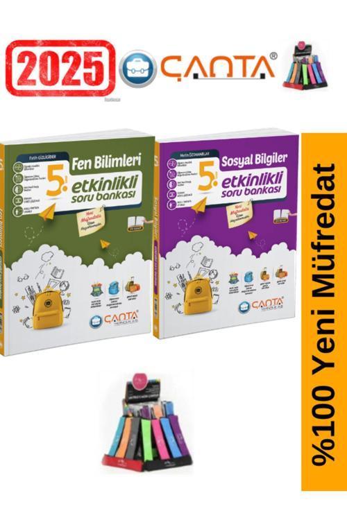 Çanta Yayınları 5.Sınıf Fen-Sosyal Video Çözümlü Etkinlikli Soru Bankası+Kalemlik