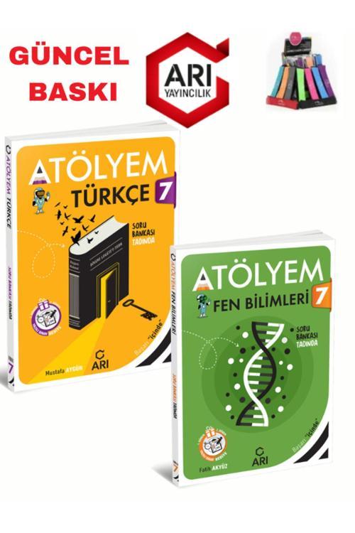 Arı Yayınları Güncel 7.Sınıf Atölyem Türkçe-Fen Soru Bankası+Yazılı Eki+Kalemlik