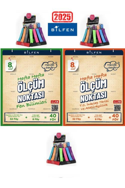 2025 8.Sınıf Fen-İnk.Tarihi  Hafta Hafta Ölçüm Noktası Uygulamalı Soru-Deneme Seti+Kalemlik